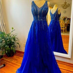 Evening/ prom dress, royal blue color, size S, M
